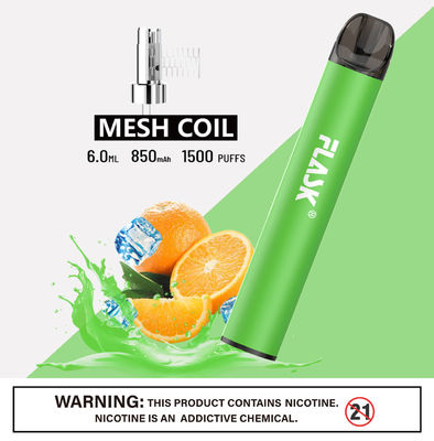 304 roestvrij staal Ecig 1500puffs Smok Zout Nic Devices With Mesh Coil