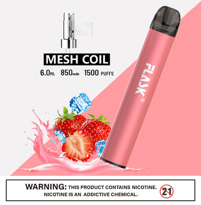 304 roestvrij staal Ecig 1500puffs Smok Zout Nic Devices With Mesh Coil