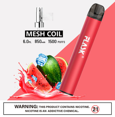 304 roestvrij staal Ecig 1500puffs Smok Zout Nic Devices With Mesh Coil
