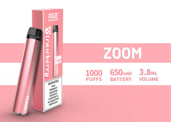 Hoge de apparatenstabiliteit van Vapepen van de GEZOEMverwijdering - kwaliteits1000puffs 650mah 304 Stianless staal