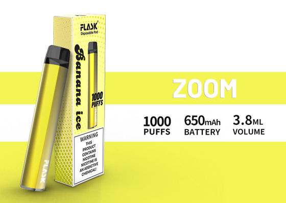 Van de de kwaliteitsborging het overvloedige levering 650mah 3.8ml van GEZOEMdisposol Vapepen sap 1000puffs