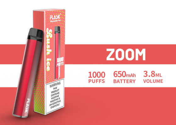 Van de de kwaliteitsborging het overvloedige levering 650mah 3.8ml van GEZOEMdisposol Vapepen sap 1000puffs