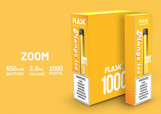 Maakten de de apparaten Stabiele prestaties Vapepen Duitsland van de GEZOEMverwijdering PC-mondstuk 650mah 3.8ml 1000puffs