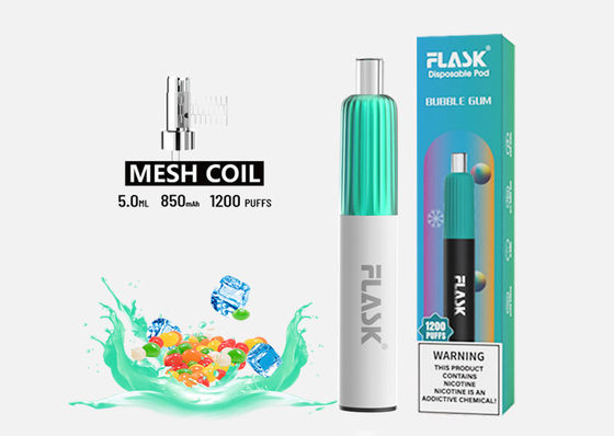 1200 Apparaat van de Sigaretvaping van de Rookwolken5.0ml Nicotine het Vrije Beschikbare Elektronische