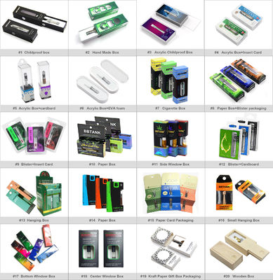 FCC Met de hand gemaakte CMYK Vouwen die omhoog Dozen voor de Pen van CBD verpakken Vape