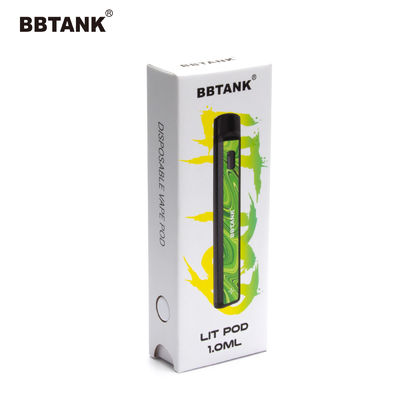 Het met de hand gemaakte Art Paper Vape Pen Packaging-Wegwerpproduct van de Doos UVdeklaag
