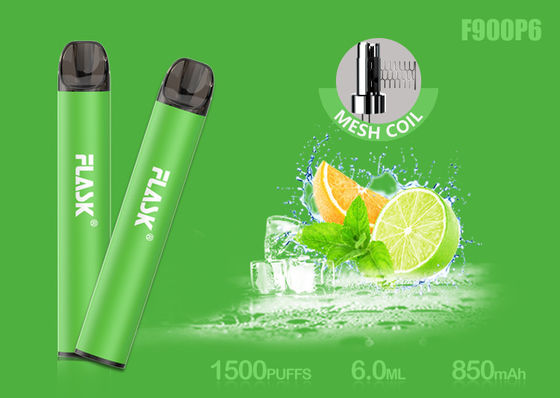 De Oliepatroon van het Nicosalt5% 1500puffs 6.0ml Glas met Mesh Coil