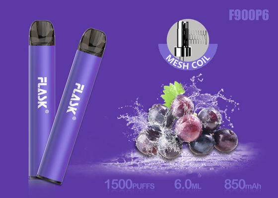 De Oliepatroon van het Nicosalt5% 1500puffs 6.0ml Glas met Mesh Coil