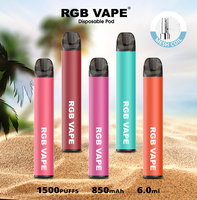 RGBvape SS304 Ecig 1500 Apparaten van rookwolk beschikbare vape met Mesh Coil