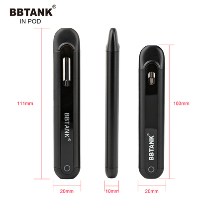 BBTANK IN van de Olie de Beschikbare Vape van het PEULthc Distillaat van de het Apparaten2ml Ceramische Rol Peul van Vape met 100%-Kwaliteitscontroleprocédés